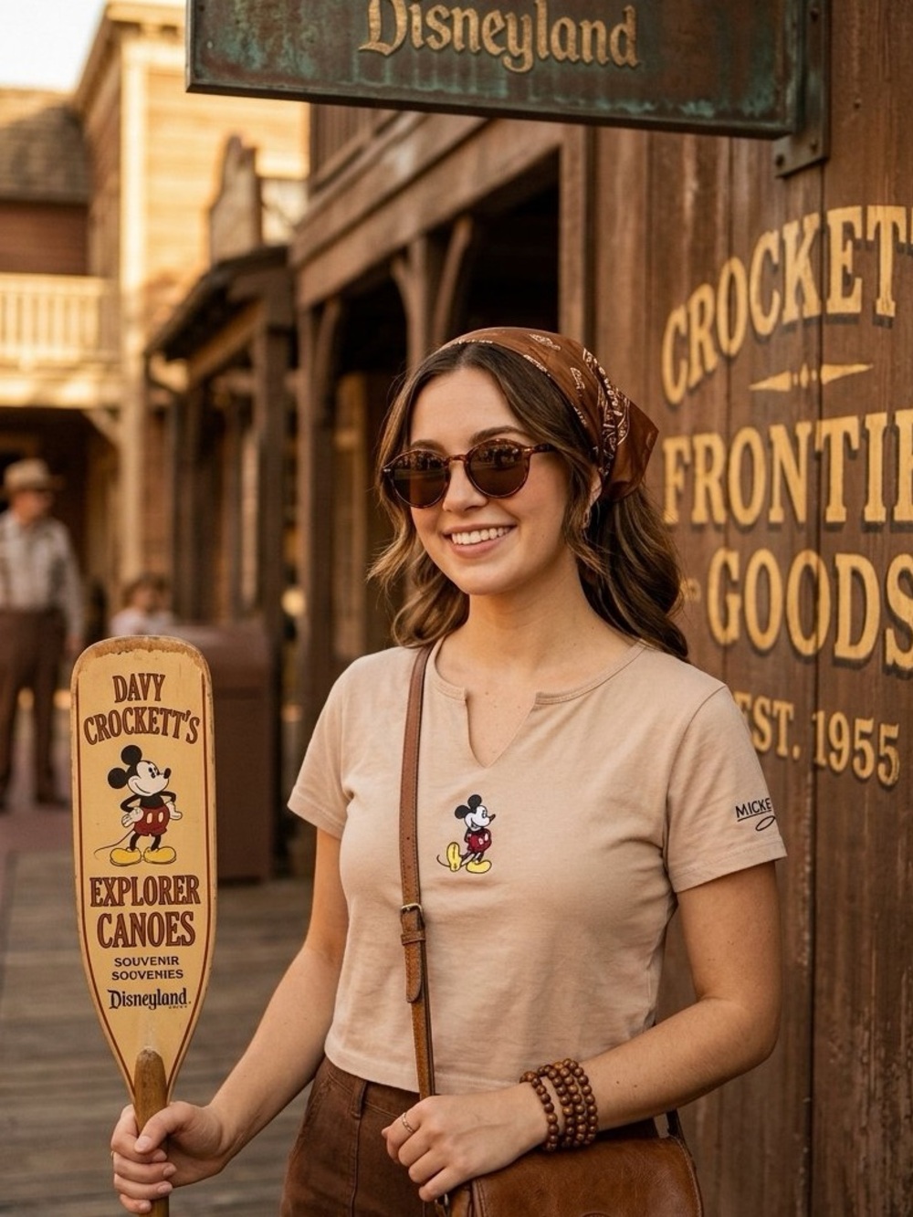 Disney Mickey Mouse embroidered crop top M
